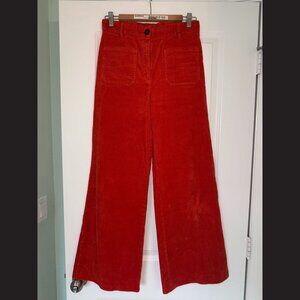 Massimo Dutti Rust Corduroy Wide Leg Pants Size 6
